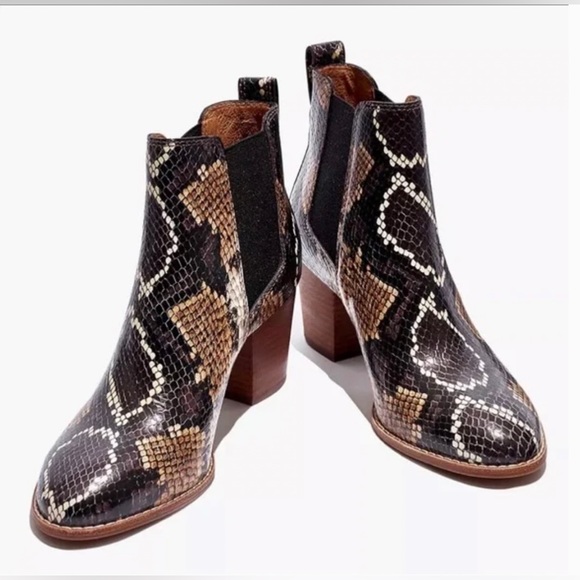 Madewell Shoes - Madewell Regan Snake Embossed Ankle Boot